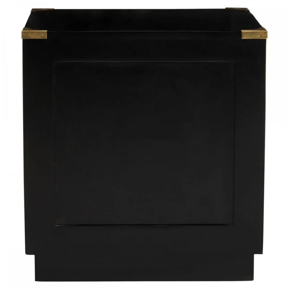 Kensington Two Drawer Black Mango Wood Chest