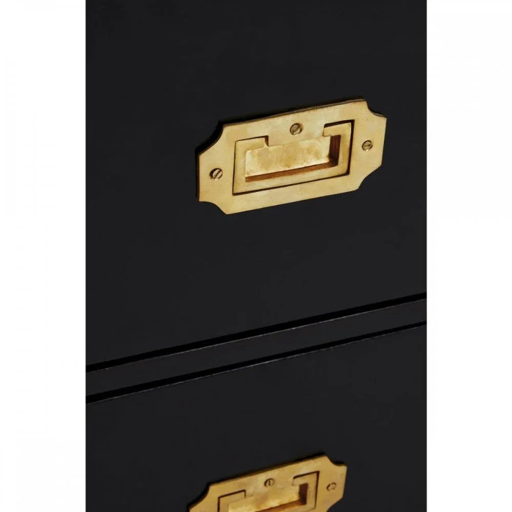 Kensington Two Drawer Black Mango Wood Chest