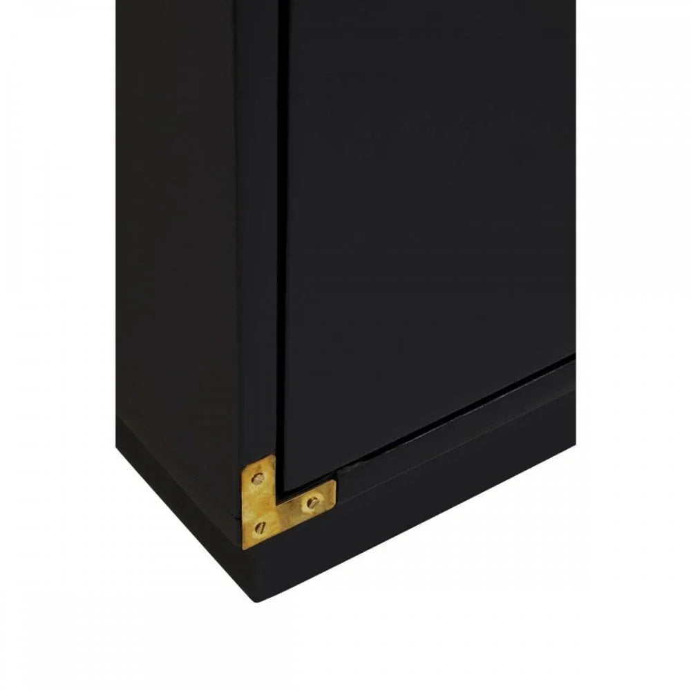 Kensington Two Drawer Black Mango Wood Chest