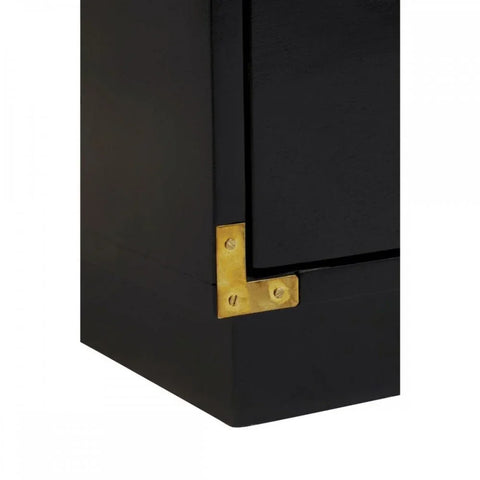 Kensington Two Drawer Black Mango Wood Chest