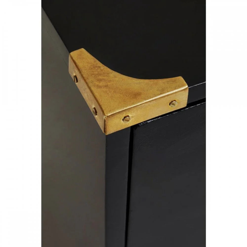 Kensington Two Drawer Black Mango Wood Chest