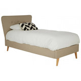 Oslo Beige Hopsack Fabric Single Bed