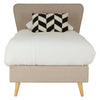 Oslo Beige Hopsack Fabric Single Bed