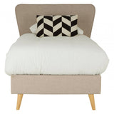 Oslo Beige Hopsack Fabric Single Bed