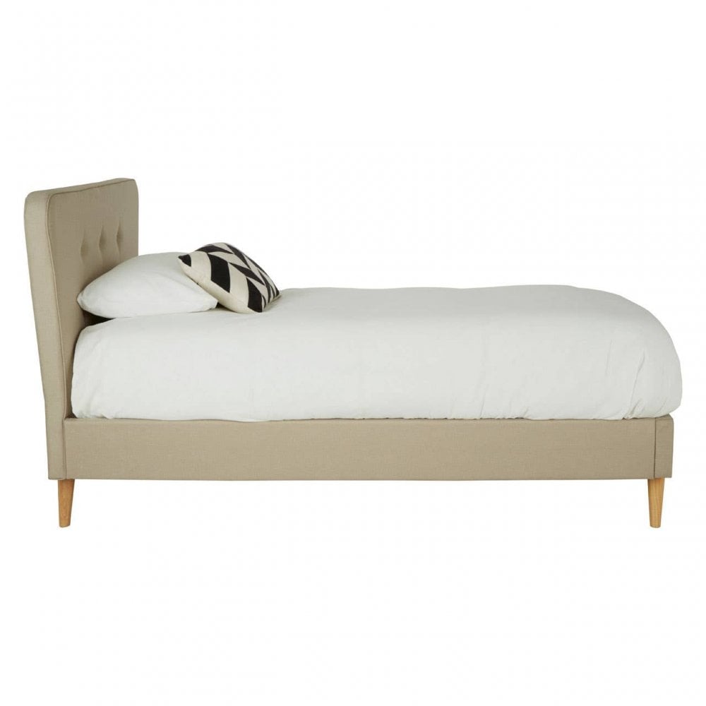 Oslo Beige Hopsack Fabric Single Bed