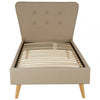 Oslo Beige Hopsack Fabric Single Bed
