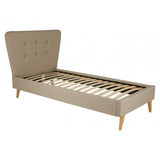 Oslo Beige Hopsack Fabric Single Bed