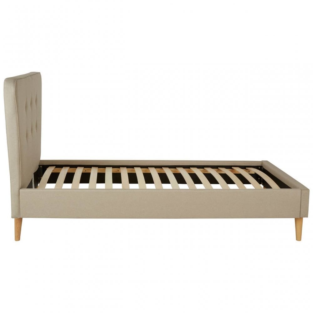 Oslo Beige Hopsack Fabric Single Bed