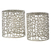 Verona Templar Stools With Silver Finish