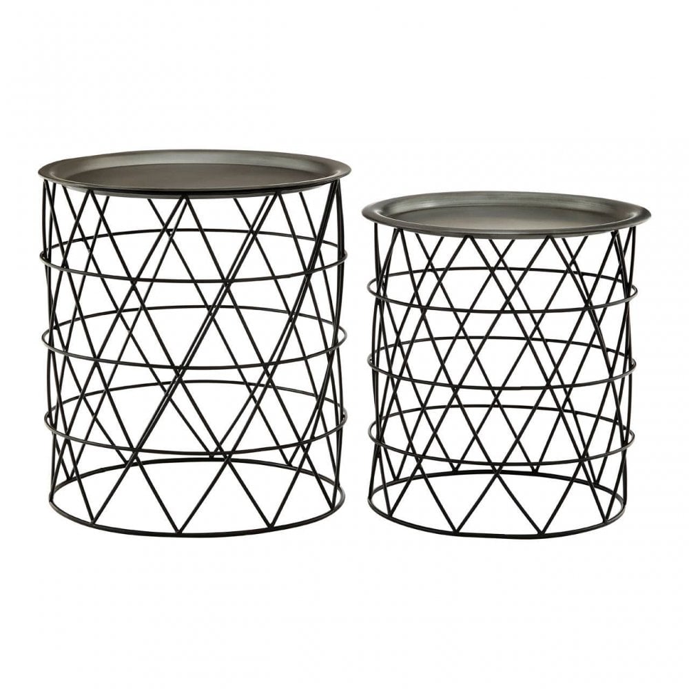 Verona Templar Zinc And Black Iron Tables
