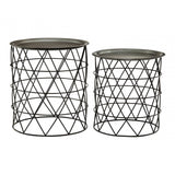 Verona Templar Zinc And Black Iron Tables