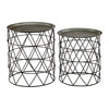 Verona Templar Zinc And Black Iron Tables