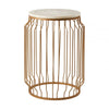 Serenza Marble Round Side Table With Wireframe Base