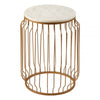 Serenza Marble Round Side Table With Wireframe Base