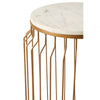 Serenza Marble Round Side Table With Wireframe Base