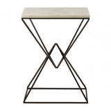 Serenza Marble Top Rectangular Side Table