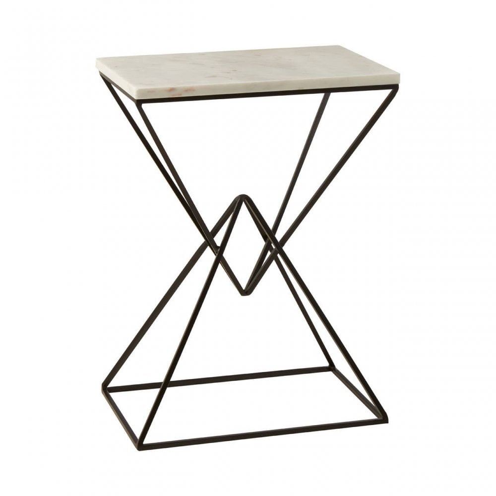 Serenza Marble Top Rectangular Side Table
