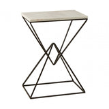 Serenza Marble Top Rectangular Side Table