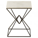Serenza Marble Top Rectangular Side Table
