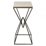 Serenza Marble Top Rectangular Side Table
