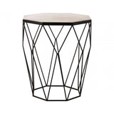 Serenza Octagon Matte Black Side Table