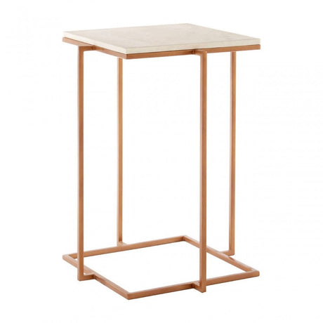 Serenza Side Table With Gold Finish Legs