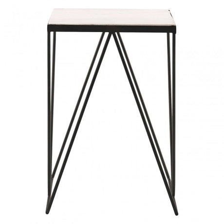 Serenza Side Table With Matte Black Legs