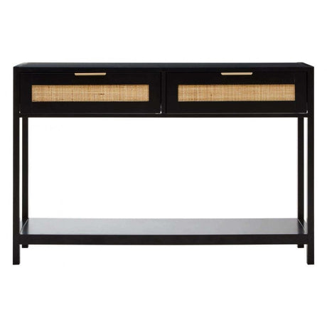 Astoria Black Wood Console Table