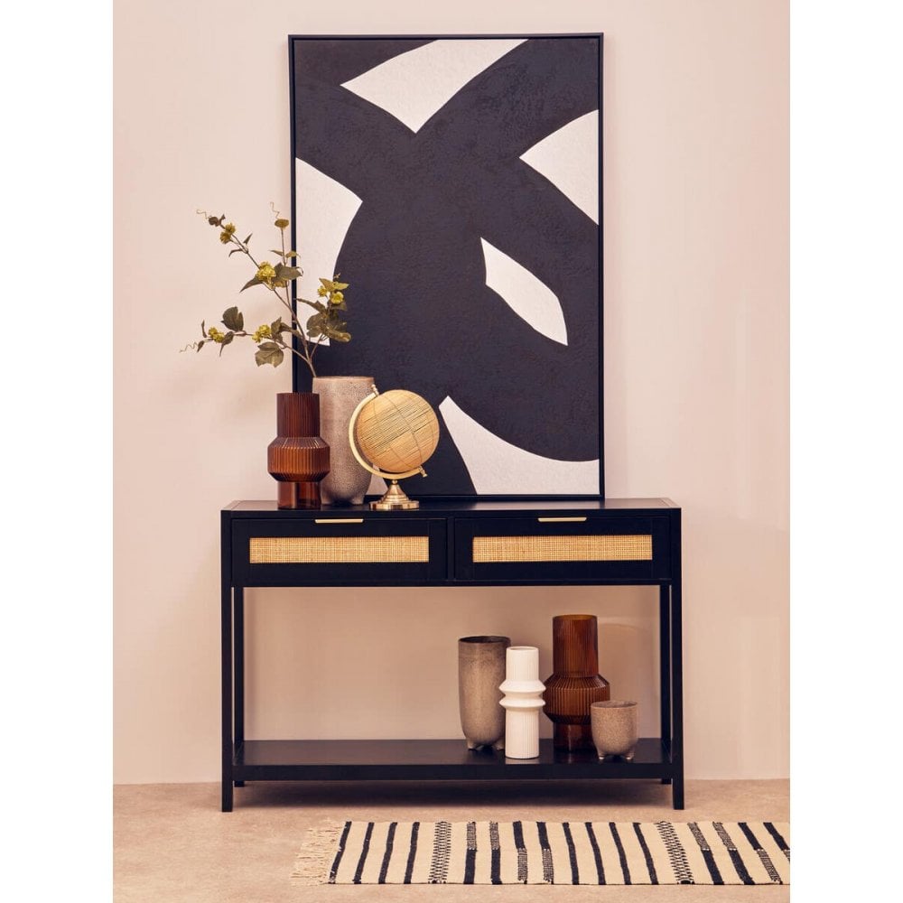 Astoria Black Wood Console Table