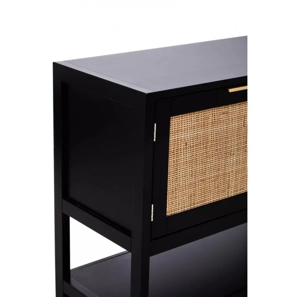 Astoria Black Wood Side Cabinet