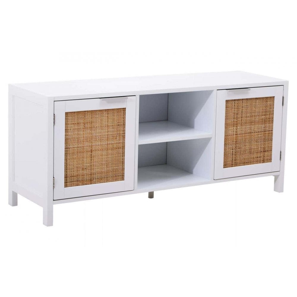Astoria White Wood Media Unit