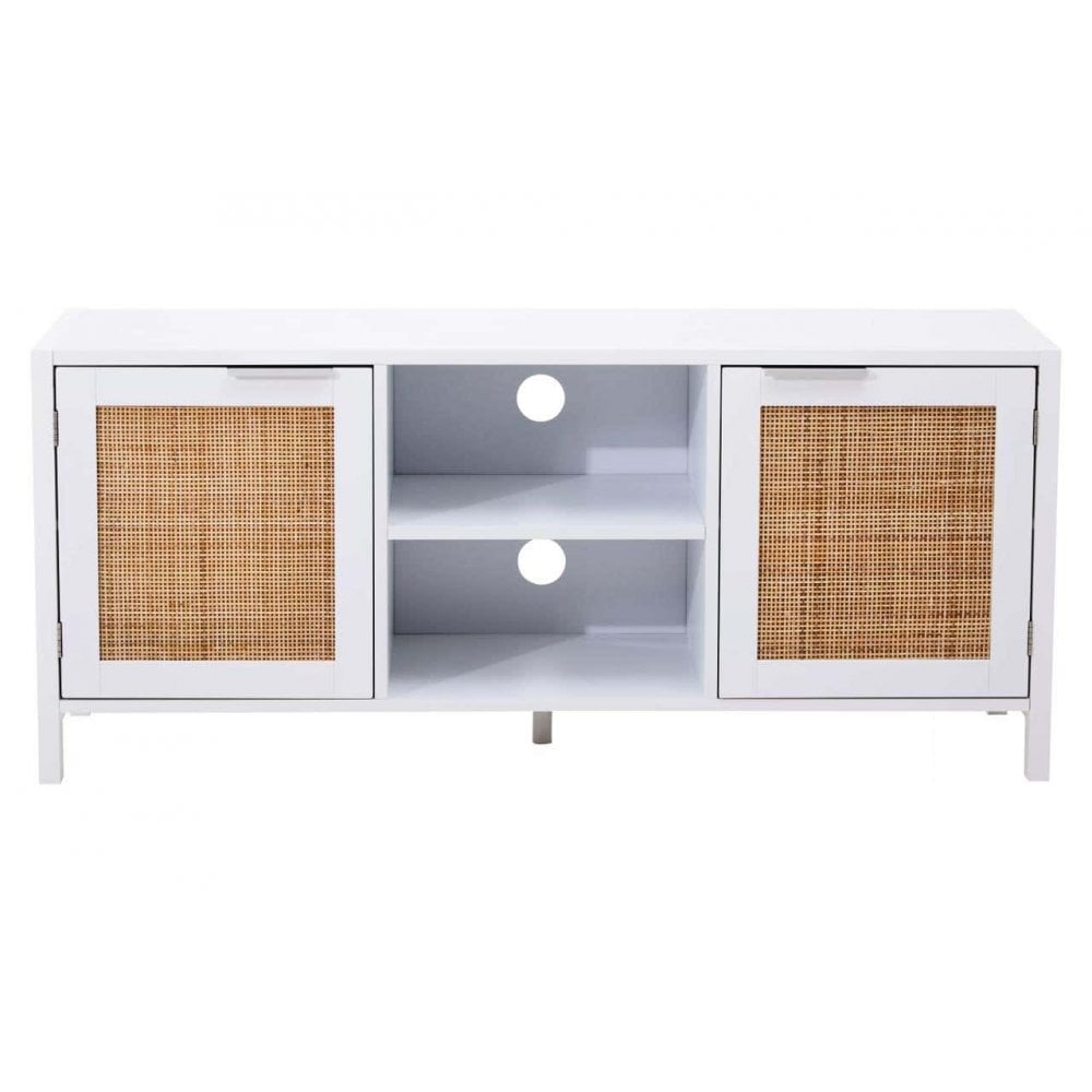 Astoria White Wood Media Unit