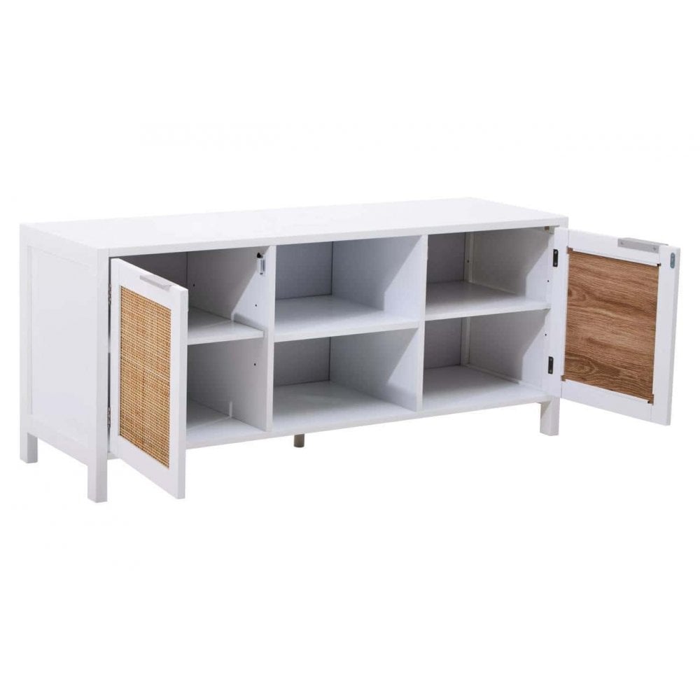 Astoria White Wood Media Unit