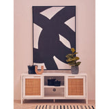 Astoria White Wood Media Unit