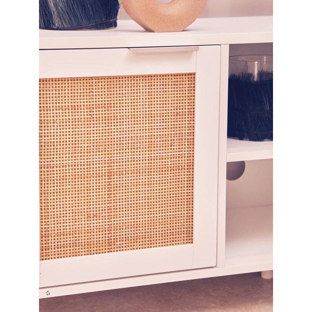 Astoria White Wood Media Unit