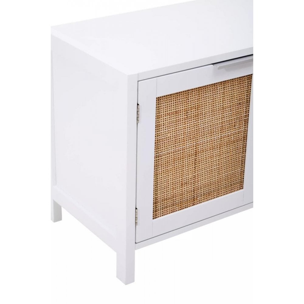 Astoria White Wood Media Unit