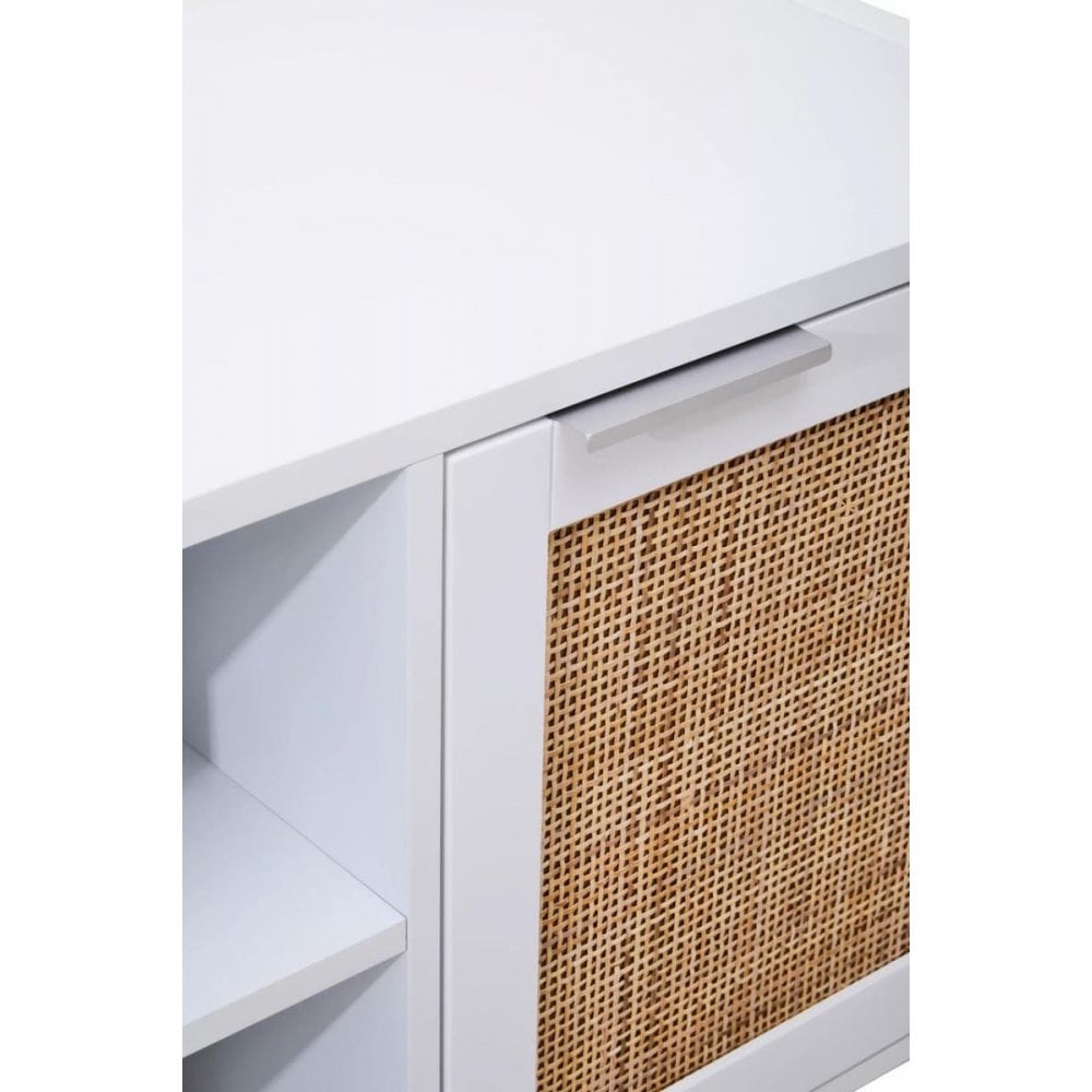 Astoria White Wood Media Unit