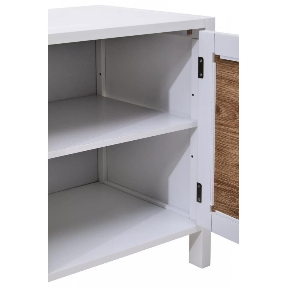 Astoria White Wood Media Unit