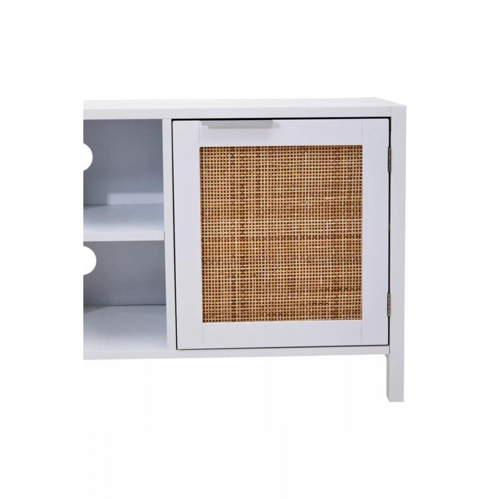 Astoria White Wood Media Unit