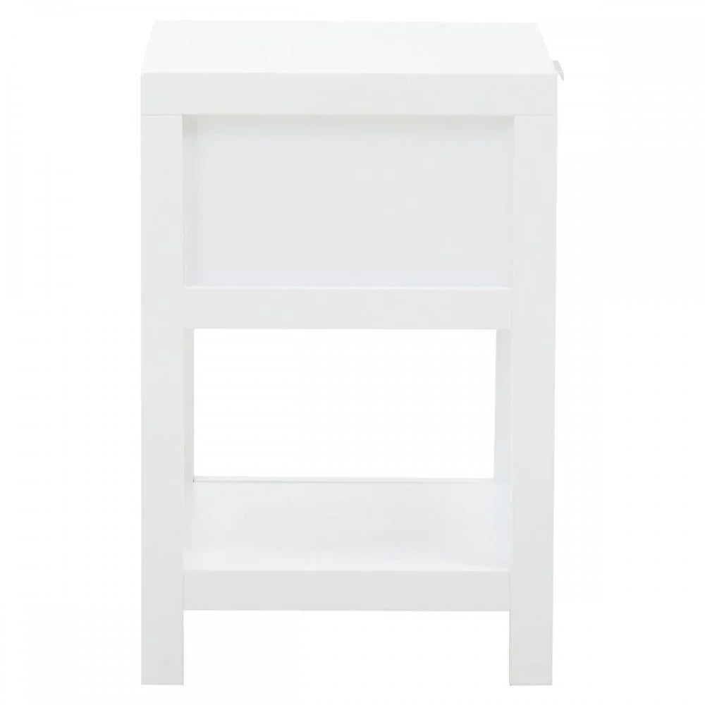Astoria White Wood Side Table