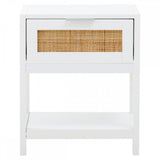 Astoria White Wood Side Table