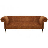 Westend Three Seat Gold Velvet Sofa