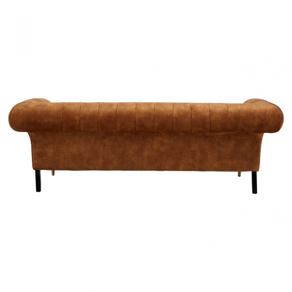 Westend Three Seat Gold Velvet Sofa