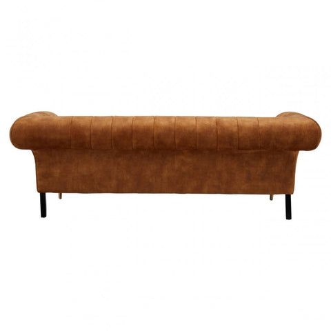 Westend Three Seat Gold Velvet Sofa