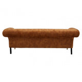 Westend Three Seat Gold Velvet Sofa