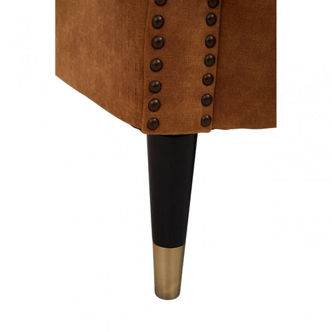 Westend Three Seat Gold Velvet Sofa