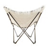 Westend White Faux Fur Butterfly Chair