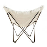 Westend White Faux Fur Butterfly Chair