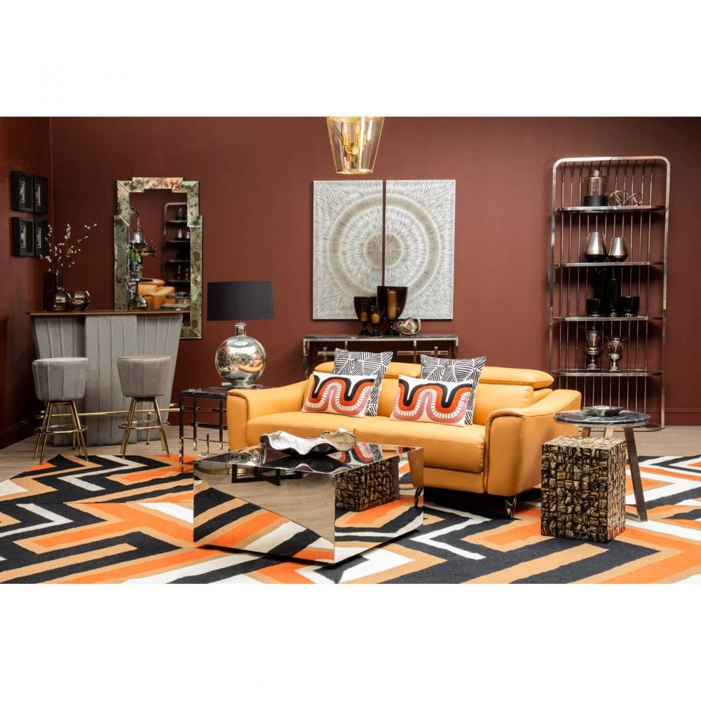 Westend Bar And Grey Velvet Stools Set