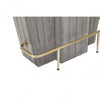 Westend Bar And Grey Velvet Stools Set